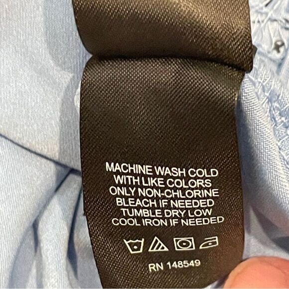 Kenneth Cole Polo Shirt Blue and Black with Golf themed Pattern Size L - Picture 8 of 9